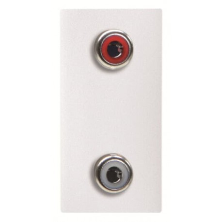 NIESSEN 2CLA215520N1101 2CLA215520N1101 N2155.2 BL NIESSEN Toma VDI 2RCA conexión con tornillo BL